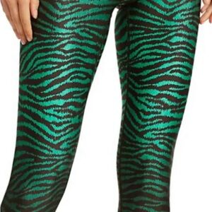 Terez Green Zebra Print Women leggings size small